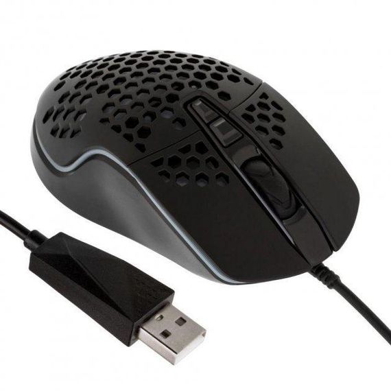 Комп'ютерна провідна USB мишка XO-M4 Streamer чорний | Зображення 2