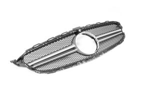 Передняя решетка AMG Silver 2018-2024, без камеры для Mercedes C-сlass W205