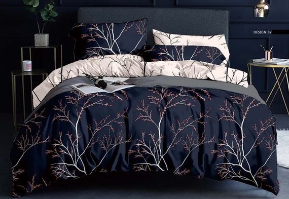 Комплект постільної білизни Soho Євро Lounge 200х230 см Evolution Dark Blue