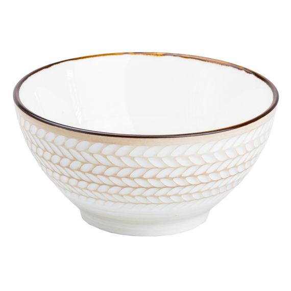 Піала керамічна 10 см у стилі ретро, білий