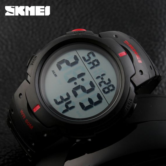 Чоловічий годинник Skmei 1068RD Black-Red | Зображення 1