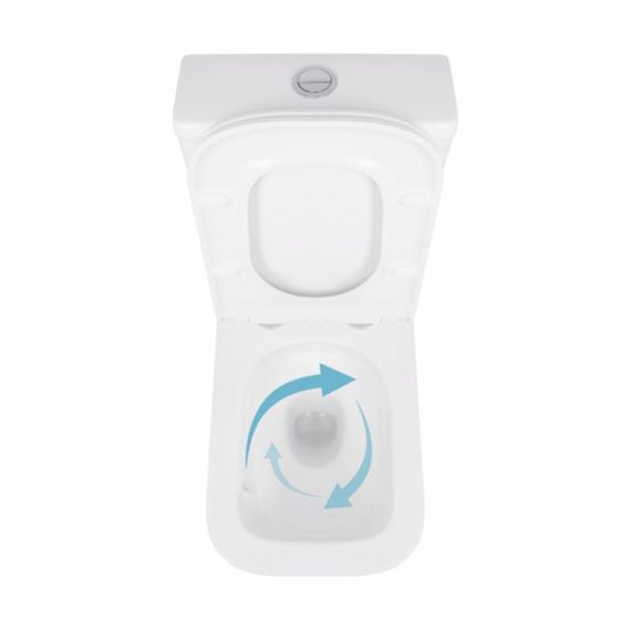 Унитаз-компакт Qtap Cardinal Ultra Quiet безободковый с сиденьем Soft-close QT04222168AUQ3W | Зображення 5