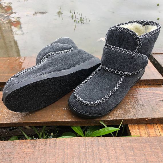 Черевики жіночі хутряні утеплені із застібкою 38 розмір. UF-708 Сірий колір | Зображення 7