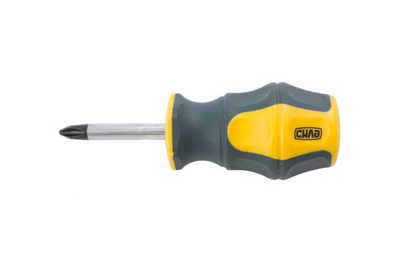 Викрутка хрестова прогумована ручка CrV PH2х38мм (hillips) (двокомпонентна) СИЛА 3007381
