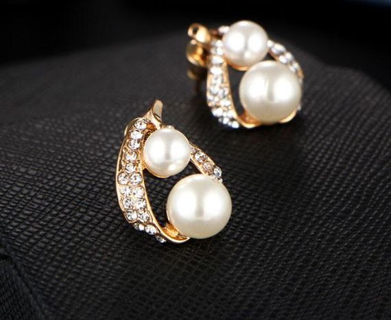 Комплект серьги с подвеской Primolux "Pearls" - Gold | Зображення 3