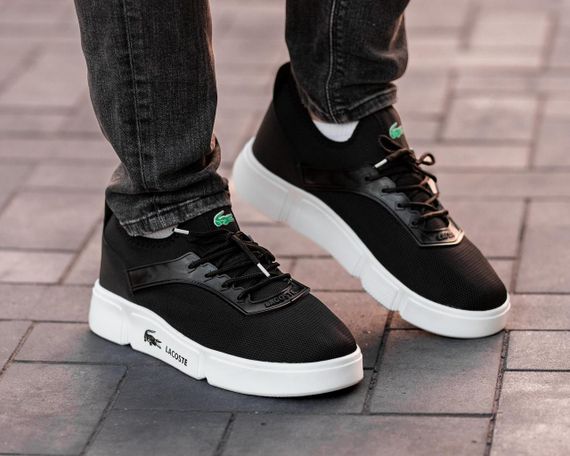 Чоловічі кросівки Lacoste Black White | Зображення 3