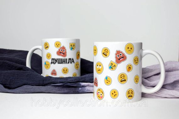 Кружка керамічна з принтом "Душніла" 330 мл Біла | Зображення 3