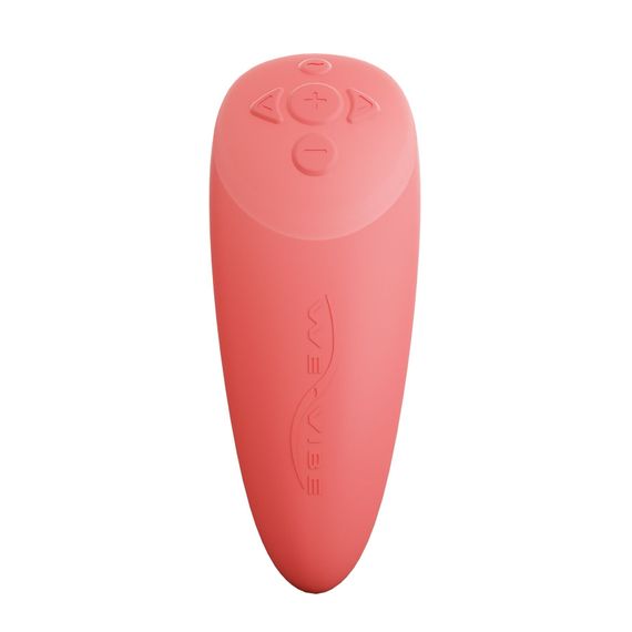 Смарт-вібратор для пар We-Vibe Chorus Crave Coral, сенсорне керування вібраціями стисненням пульта | Зображення 3