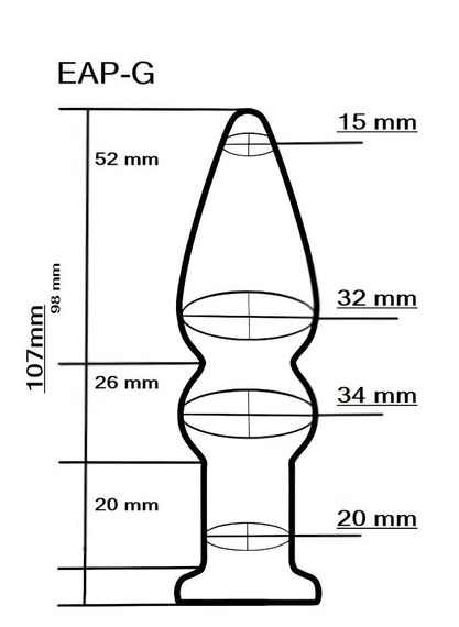 Анальна пробка EGZO EAP-G — скляна, прозора, мала, з обмежувачем Sex Aura | Зображення 1