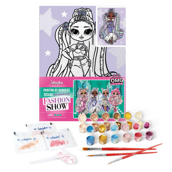 Картина за номерами "L.O.L. Surprise! O.M.G. Fashion show Lady Braids" KHO6272, 30х40 см | Зображення 1