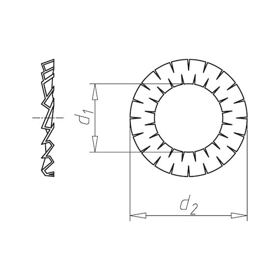 Подвійна зубчаста стопорная шайба | Зображення 1