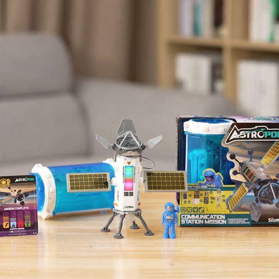 Игровой набор Миссия «Построй станцию связи» Astropod Silverlit 80333 конструктор с фигуркой | Зображення 5