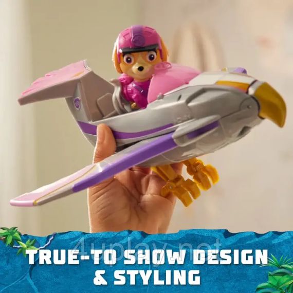 Щенячий патруль у джунглях Літак сокіл і фігурка Скай Оригінал Paw Patrol Jungle Pups Skye Falcon Vehicle | Зображення 9