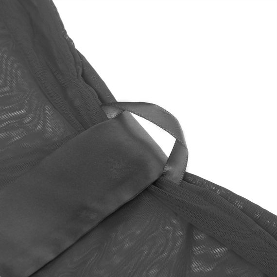 Халатик Star Night с узорами и поясом, черный, XS-S sexstyle | Зображення 6