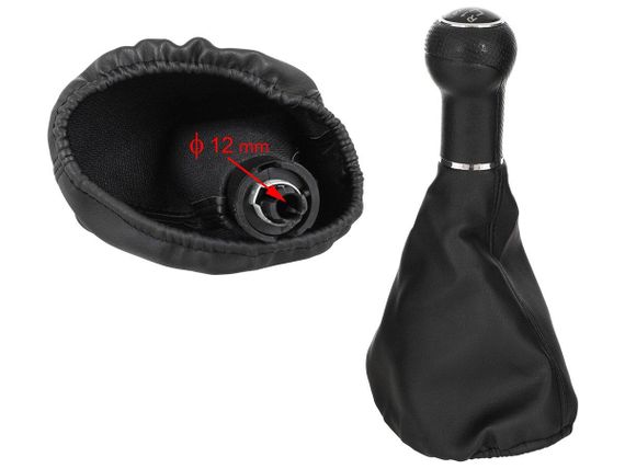 Seat Cordoba I (93-02) ручка КПП переключение передач черная + чехол 6 ступка, диаметр 12 мм!, Сеат Кордоба 1 | Зображення 1