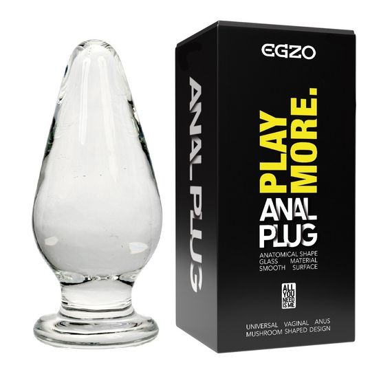 Анальний плаг зі скла EGZO EAP-A (довжина 11 см, діаметр 4,6 см ) sexstyle