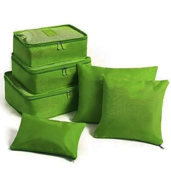 Набір дорожніх органайзерів 6 шт. ZX-476 Колір: зелений