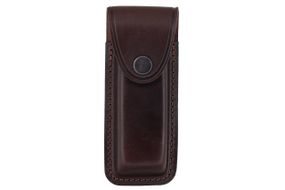 Чохол-В для складного ножа, ліхтарика з кнопкою L (шкіра, велюр, коричневий) MAS