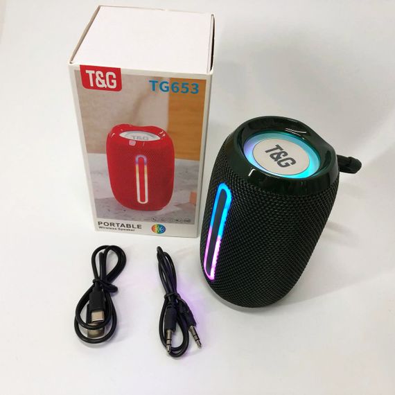 Портативна Bluetooth-колонка TG653 USB з ремінцем. RK-191 Колір: зелений | Зображення 7