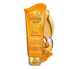 SPA Маска-пленка для лица Avon с мерцающим эффектом и ароматом дерева уд «Сияние золота» 50мл