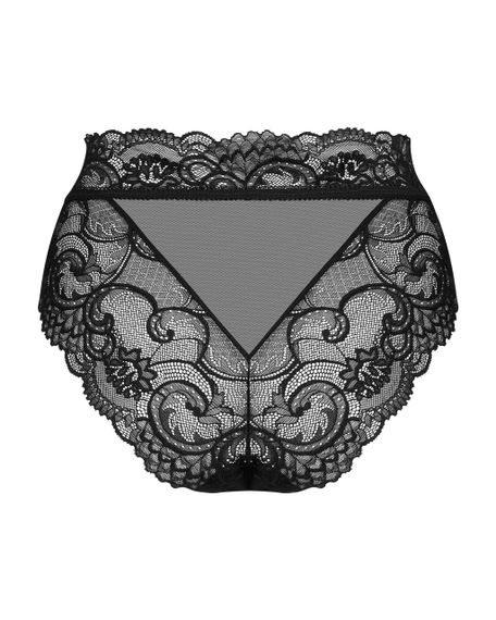 Трусики мереживні Obsessive Elizenes S \ M Black Sex Aura | Зображення 5