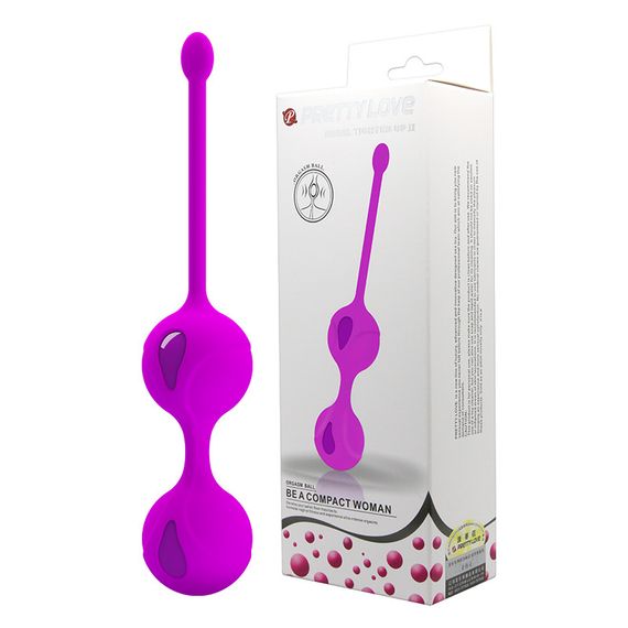 Вагінальні кульки PRETTY LOVE Kegel Tighten Up, фіолетові, 3.2 см Sex Aura