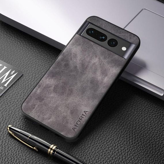 Google Pixel 6A нубуковий чохол сірий