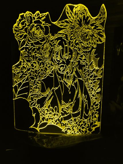 Акриловий світильник-нічник Чуя Накахара жовтий tty-n000873