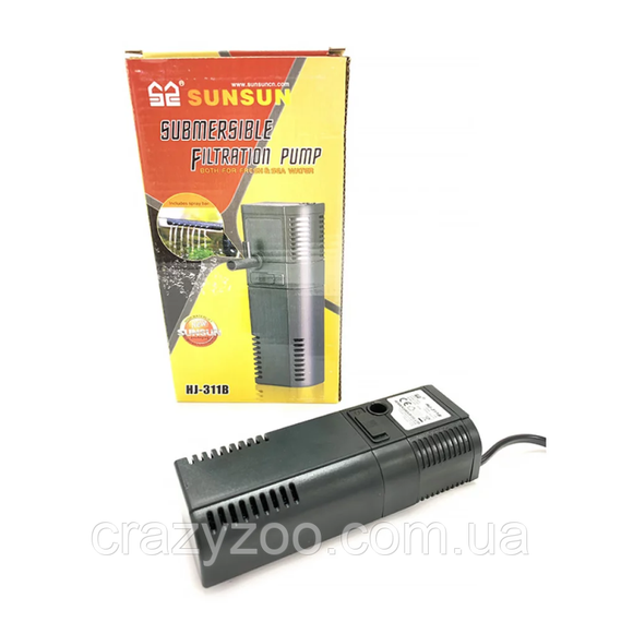 Внутренний фильтр для аквариума SunSun HJ-311B 2 Вт 300 л/час до 50 л