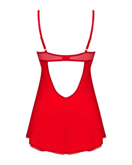 Сорочка Obsessive Ingridia chemise Красная XS/S | Зображення 3