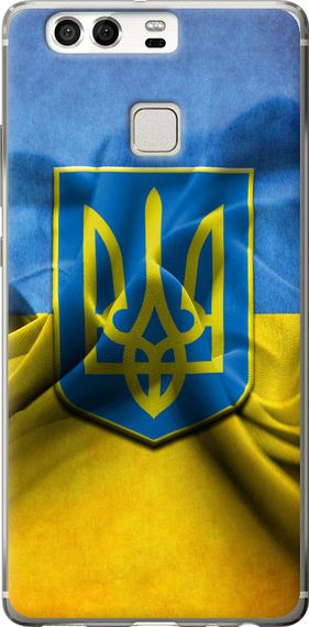 Чехол на Huawei P9 Флаг и герб Украины 1 "375u-347-17620"