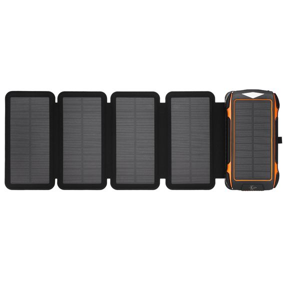 УМБ PowerBank із сонячною панеллю, повербанк КВАНТ WSC26/4 30000mAh + 4 panels