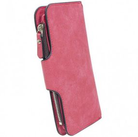 Кошелёк женский Baellerry N2345 искусственная замша Малиновый