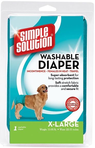 Багаторазовий підгузник для собак Simple Solution Washable Diaper, розмір XL