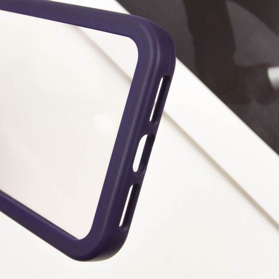TPU чохол Transparent + Colour 1,5mm для Apple iPhone 14 (6.1") Purple | Зображення 5