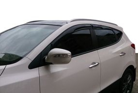 Накладки на ручки (4 шт, нерж) Без чіпа, OmsaLine - Італійська нержавійка для Hyundai IX-35 2010-2015рр.