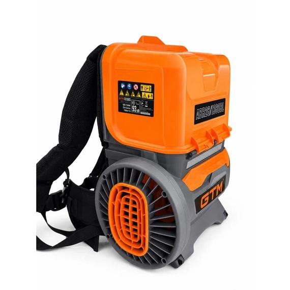 Повітродув акумуляторний GTM ABR56/1360BL ранцевий (90 м/с, 22.7 м3/хв, BL, GTM 56 В, без акумуляторів та зарядного пристрою) | Зображення 1