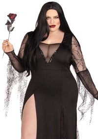 Еротичний костюм Мортіші Аддамс Leg Avenue Sexy Spooky Morticia 1X-2X