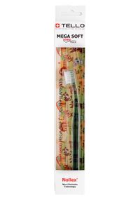 Дитяча зубна щітка Tello Kids 10400 Mega Soft White (від 0 до 5 років), зелена