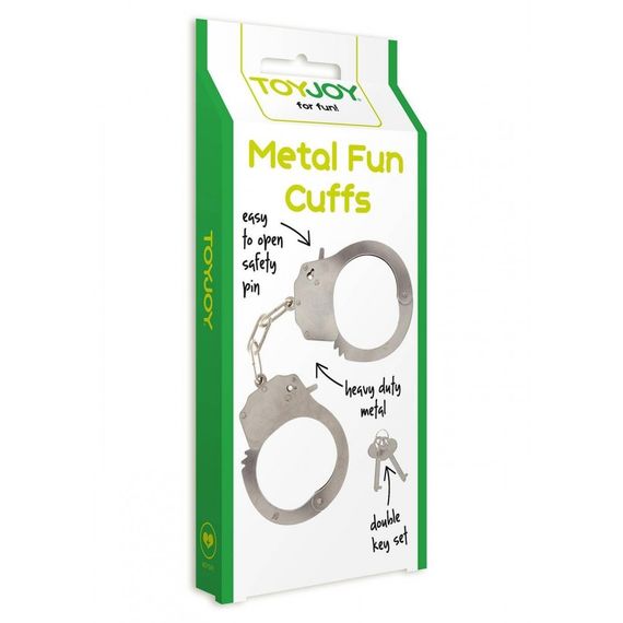 Наручники метал Toy Joy Metal Fun Guffs | Зображення 1