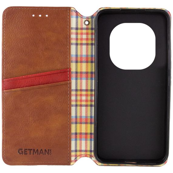 Шкіряний чохол-книжка GETMAN Cubic (PU) для Xiaomi Redmi Note 14 Pro 5G / 14 Pro+ Коричневий | Зображення 3