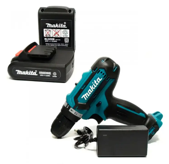 Аккумуляторная дрель-шуруповёрт Makita DF330DWE, 24В, набор инструментов (42584-MAKITA-24w_1110) | Зображення 9