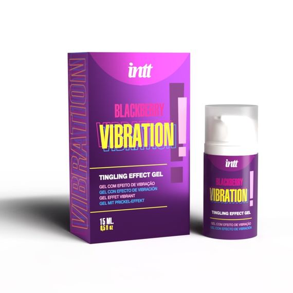 Рідкий вібратор Intt Vibration Blackberry з ароматом ожини, 15 мл Sex Aura