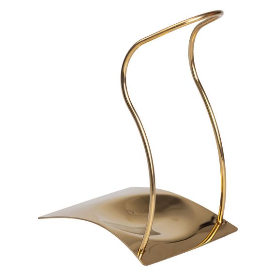 Підставка під ополоник, лопатку або ложку 12×10,5×17 см з нержавіючої сталі Золото HP-19-15-G | Зображення 1