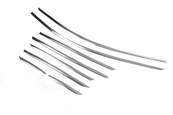 Верхние молдинги стекол (8 шт, нерж) для Opel Grandland X 2016-2024 гг | Зображення 2