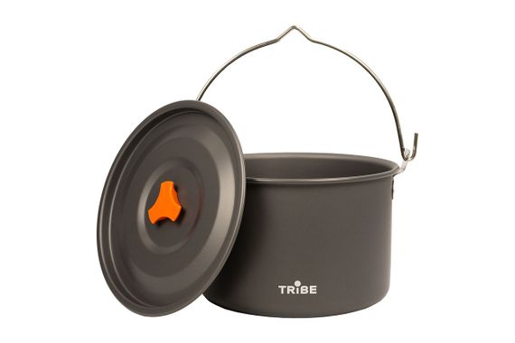 Казанок туристичний Tribe Pot 4л Alu алюмінієвий великий, Похідний легкий казан трайб, Казанок для кемпінгу і походу | Зображення 1