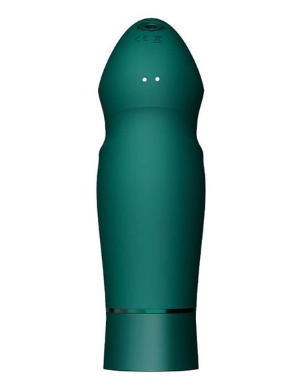 Компактна смарт секс-машина Zalo – Sesh Turquoise Green, 2 насадки, пульт ДК, кристал Swarovski Sex Aura | Зображення 5
