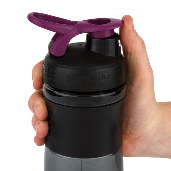 Шейкер спортивний (пляшка) BlenderBottle SportMixer 28oz/820ml Black/Plum (Original) | Зображення 3