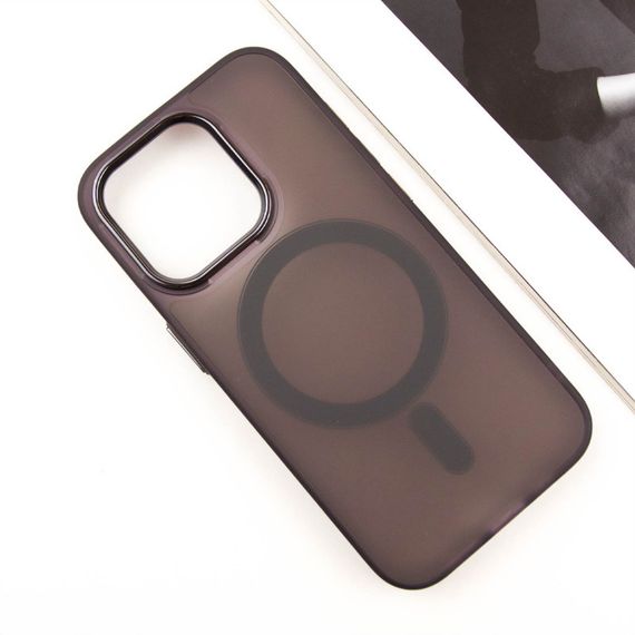Чехол TPU+PC Lily with MagSafe для Apple iPhone 12 Pro Max (6.7") Dark Purple | Зображення 1