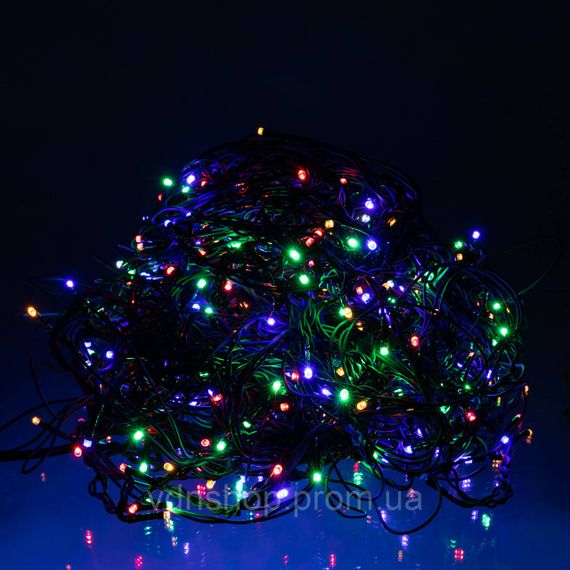 Новогодняя гирлянда уличная Бахрома 36 м 600 LED черный провод Мультиколор 36МBML | Зображення 1